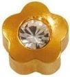 Серьги-иглы (пусеты) Studex с полудрагоценными камнями Цветок с хрусталем R508-4 медиум