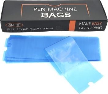 Барьерная защита EZ на тату машинку PTMC-Blue (200 шт.) Голубой