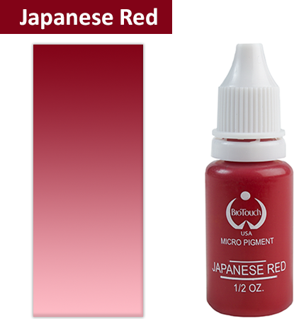 14213.750 BioTouch SShA Yaponskii krasnii Japanese Red tatyaj pigment ne Kitai Пигмент BioТouch Japanese Ruby 15ml (красная основа)