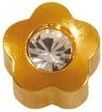 Серьги-иглы (пусеты) Studex с полудрагоценными камнями Цветок с хрусталем R508-4 медиум