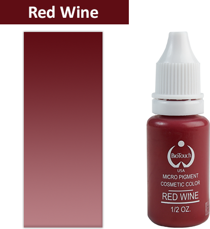 14199.750 Pigment dlya tatyaja BioTouch krasnoe vino Red Wine temnii rozovato-lilovii ottenok. Пигмент BioТouch Red Wine 15ml (синяя основа)
