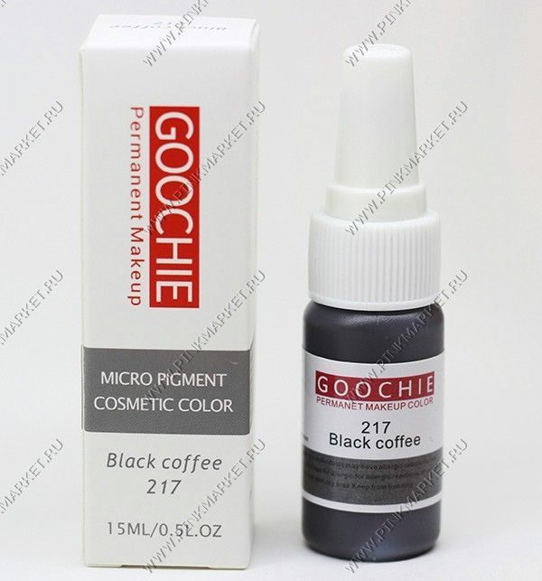 4313.750 Professionalnaya seriya pigmentov dlya tatyaja Goochie Chyornii kofe  15 ml 217 goochie black coffee