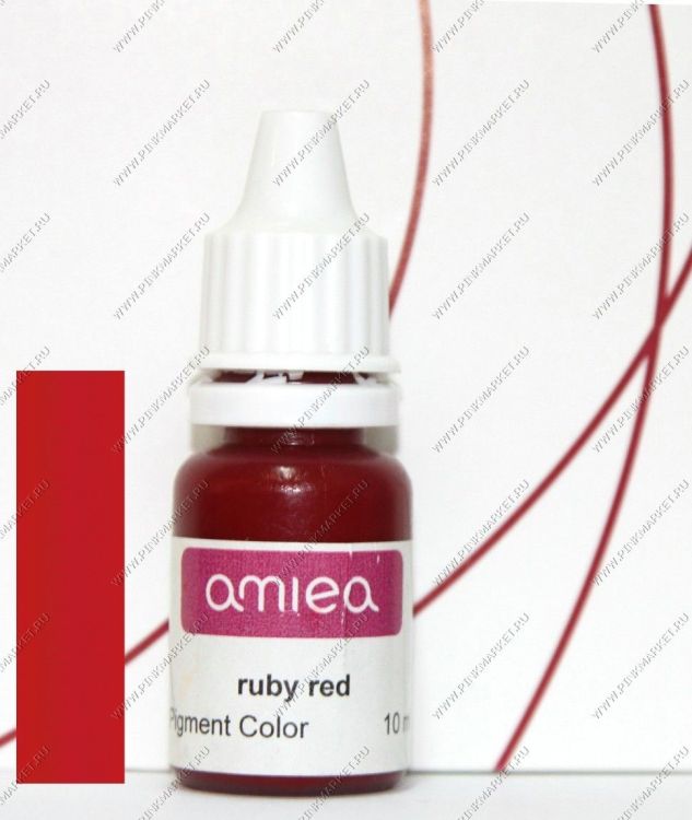 Пигмент Amiea Rot 090 Ruby Red яркий теплый пурпурно-красный. Полупрозрачный