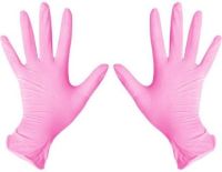 Перчатки нитриловые розовые Alliance по 50пар/уп XS