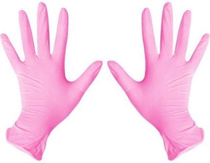 Перчатки нитриловые розовые Alliance по 50пар/уп S