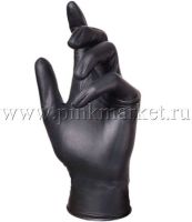 Перчатки нитриловые черные S, 50 пар 