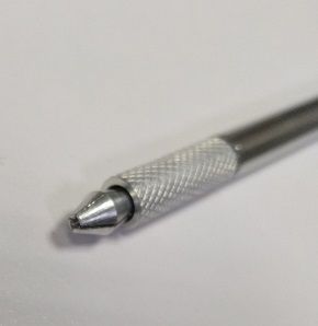 Ручка для мануального татуажа (серебристая)