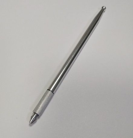 Ручка для мануального татуажа (серебристая)
