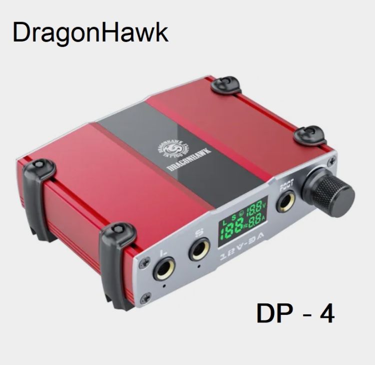 Dragonhawk DP-4 цифровой мини-блок управления с ЖК-дисплеем для тату и татуаж машинок