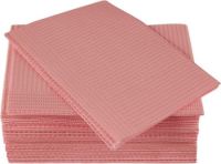 Салфетки ламинированные РОЗОВЫЕ, 500 шт., бумажно-полиэтиленовые, 33x45 см, Премиум 
