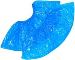 Полиэтиленовые бахилы голубые 25 пар/упак. 
