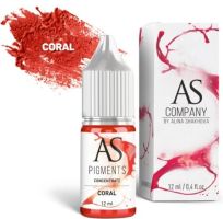 AS Company Пигмент Алины Шаховой для перманентного татуажа губ Coral (Коралл), 12 мл      