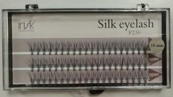 Пучки для наращивания ресниц безузелковые IRISK, 10 волосков, 10 мм, шелк