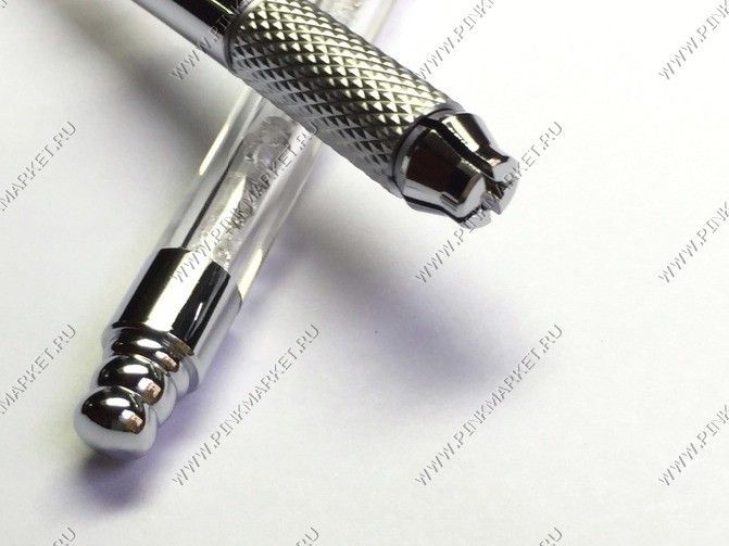 Ручка для ручного татуажа стеклянная со стразами