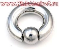 Кольцо для пирсинга, запирающееся пружинным шариком 10мм (8.0-19.0-10)