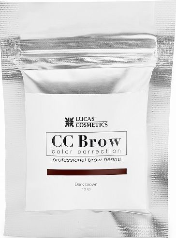 Хна для бровей CC Brow, Dark Brown (темно-коричневый) в саше, 10мл 