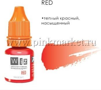 Пигмент для татуажа губ WizArt Red, 5 мл 