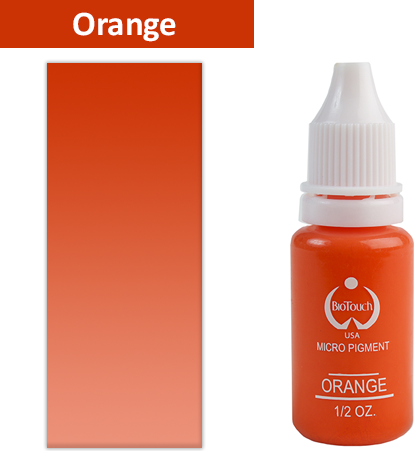 Пигменты BioTouch Оранжевый (Orange) нейтрализует темные сине-серые оттенки на бровях и губах