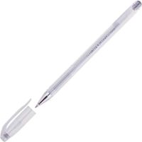 Ручка гелевая Crown серебристая (линия 0.7 мм)
