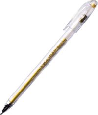 Ручка гелевая Crown золотистая (линия 0.7 мм) 