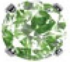 Серьги-иглы (пусеты) Studex System-75 зеленый циркон 5 мм 7592-0162а
