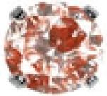 Серьги-иглы (пусеты) Studex System-75 оранжевый циркон 5 мм 7592-0163а